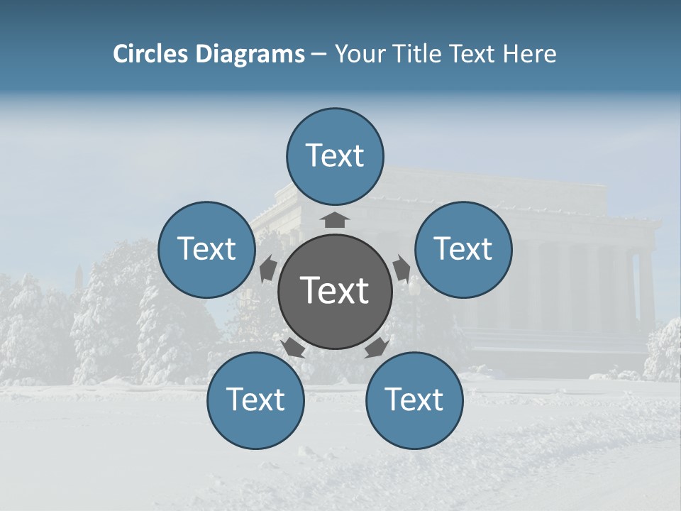 White Snow Washington PowerPoint Template