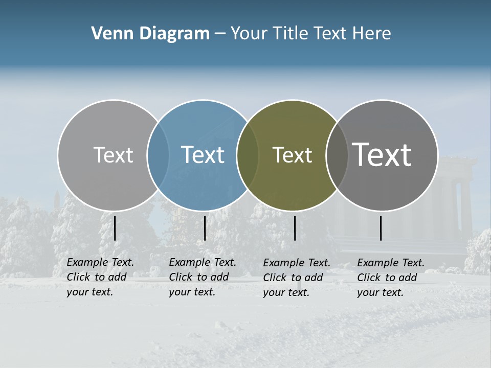 White Snow Washington PowerPoint Template