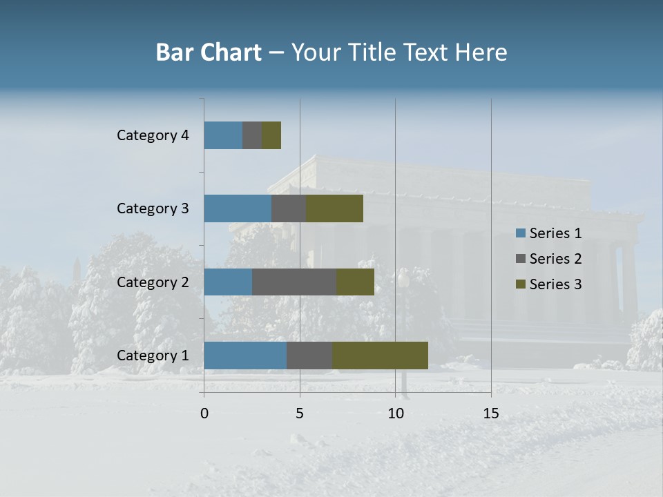 White Snow Washington PowerPoint Template