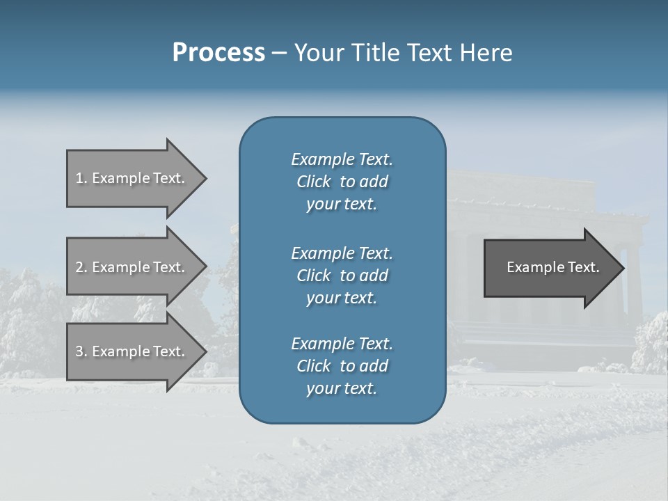 White Snow Washington PowerPoint Template