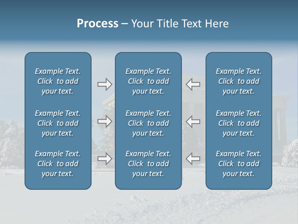 White Snow Washington PowerPoint Template