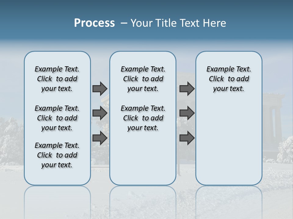 White Snow Washington PowerPoint Template