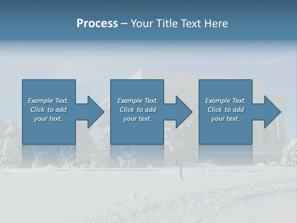 White Snow Washington PowerPoint Template