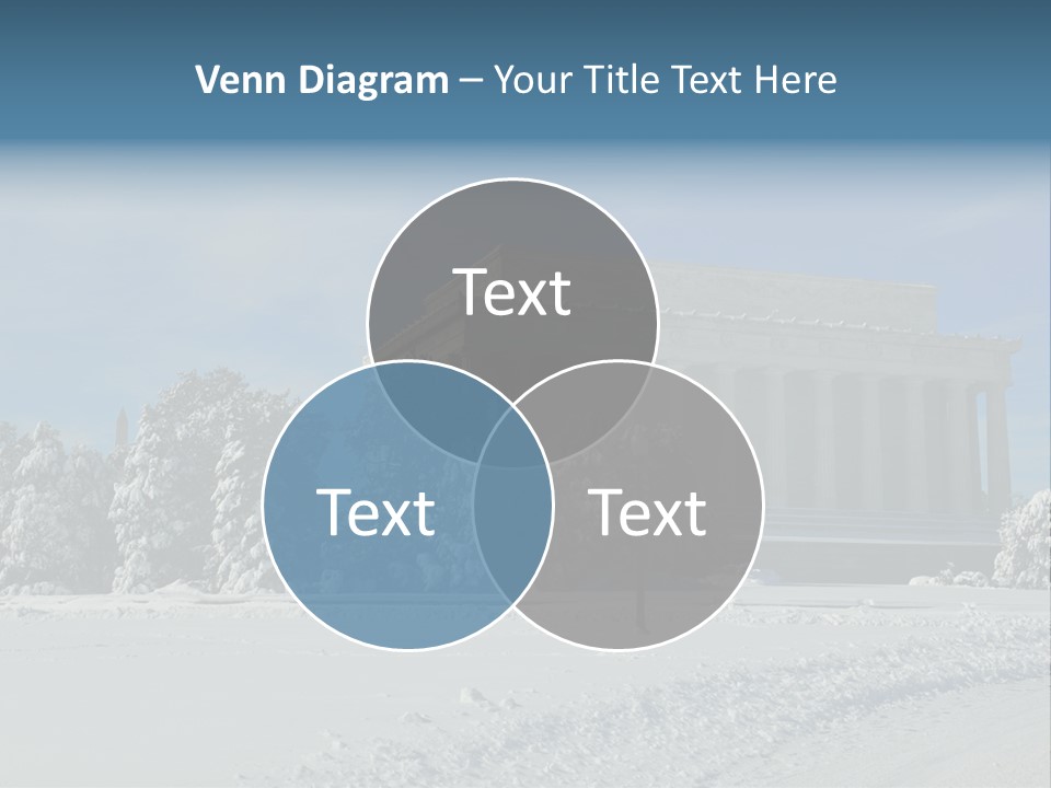 White Snow Washington PowerPoint Template