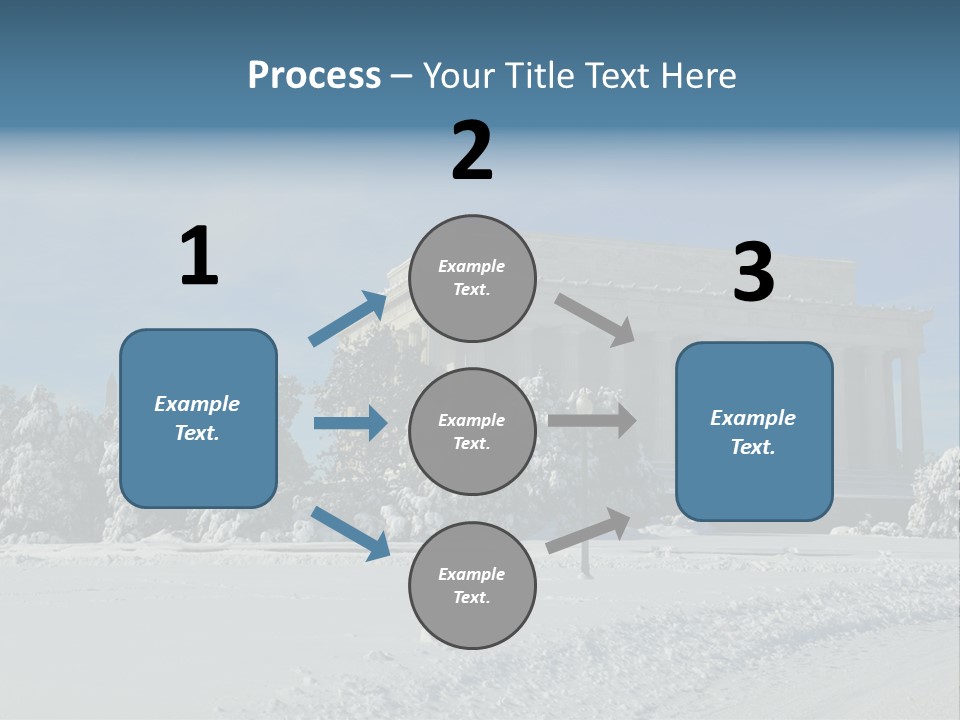 White Snow Washington PowerPoint Template