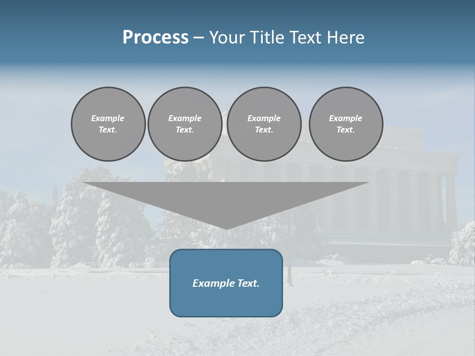 White Snow Washington PowerPoint Template