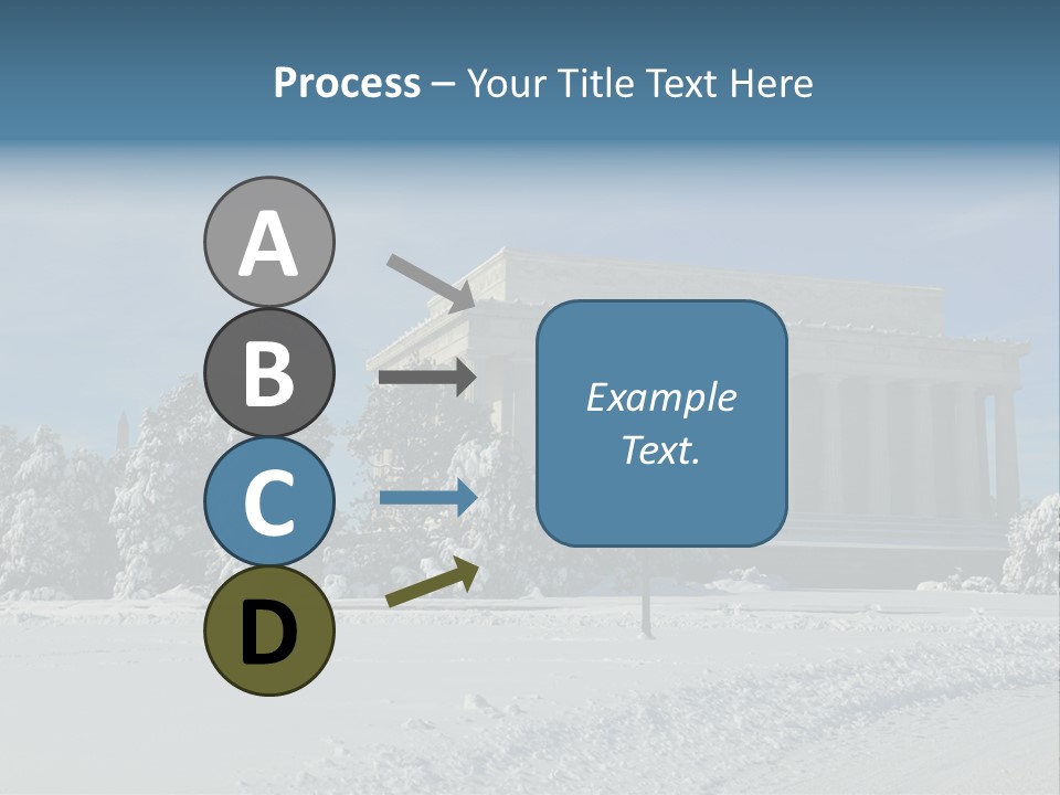 White Snow Washington PowerPoint Template