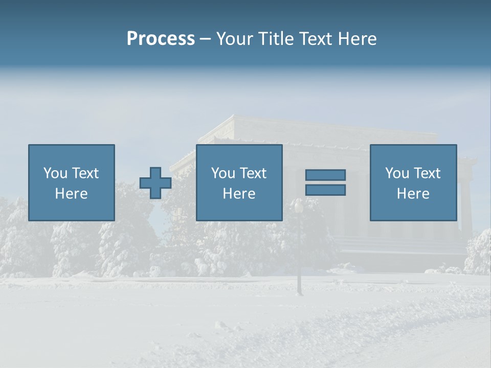White Snow Washington PowerPoint Template