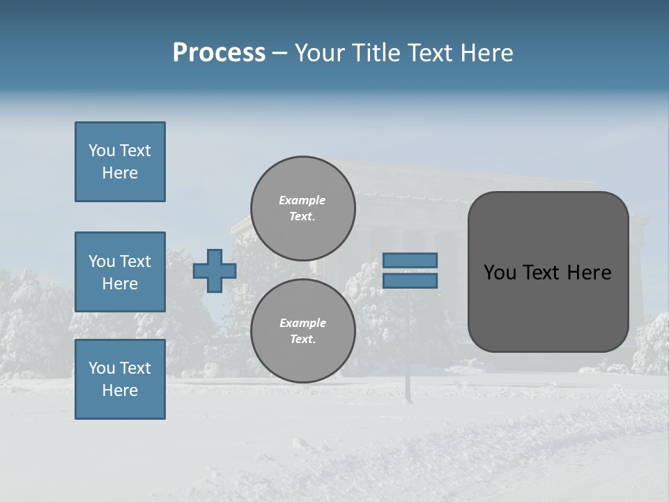 White Snow Washington PowerPoint Template