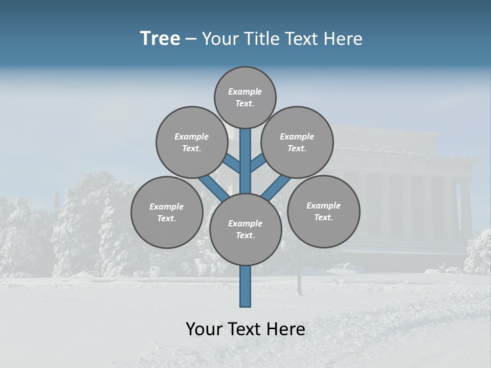 White Snow Washington PowerPoint Template