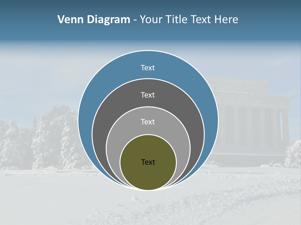 White Snow Washington PowerPoint Template
