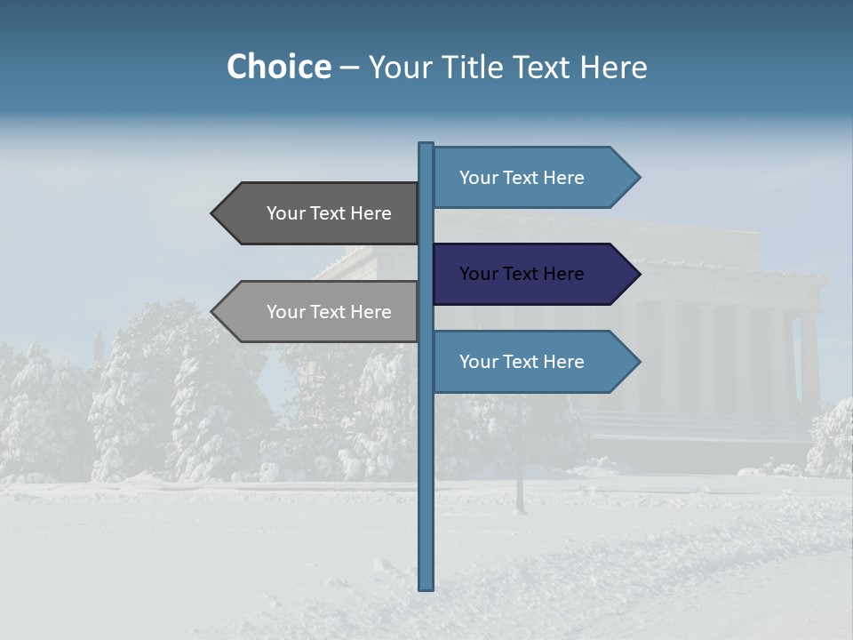 White Snow Washington PowerPoint Template