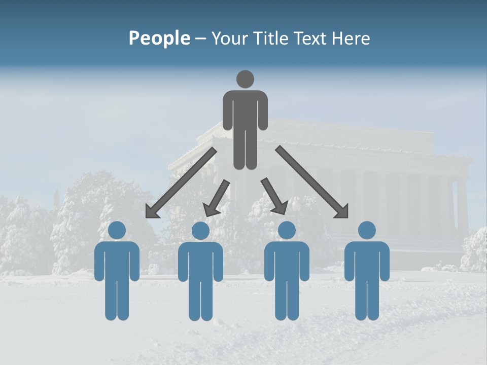 White Snow Washington PowerPoint Template