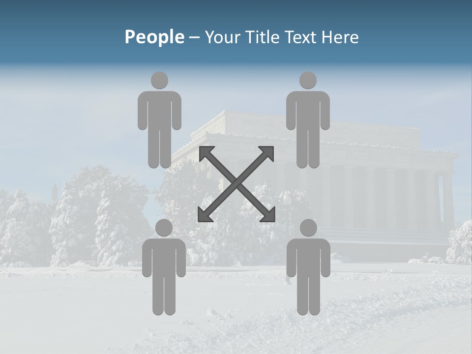 White Snow Washington PowerPoint Template