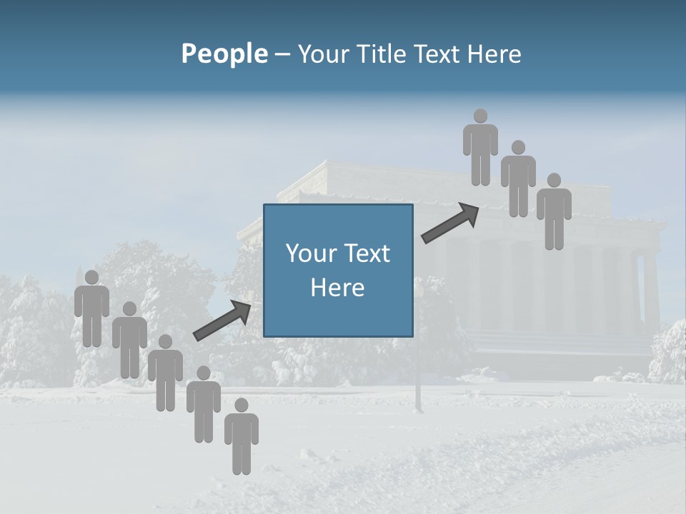 White Snow Washington PowerPoint Template