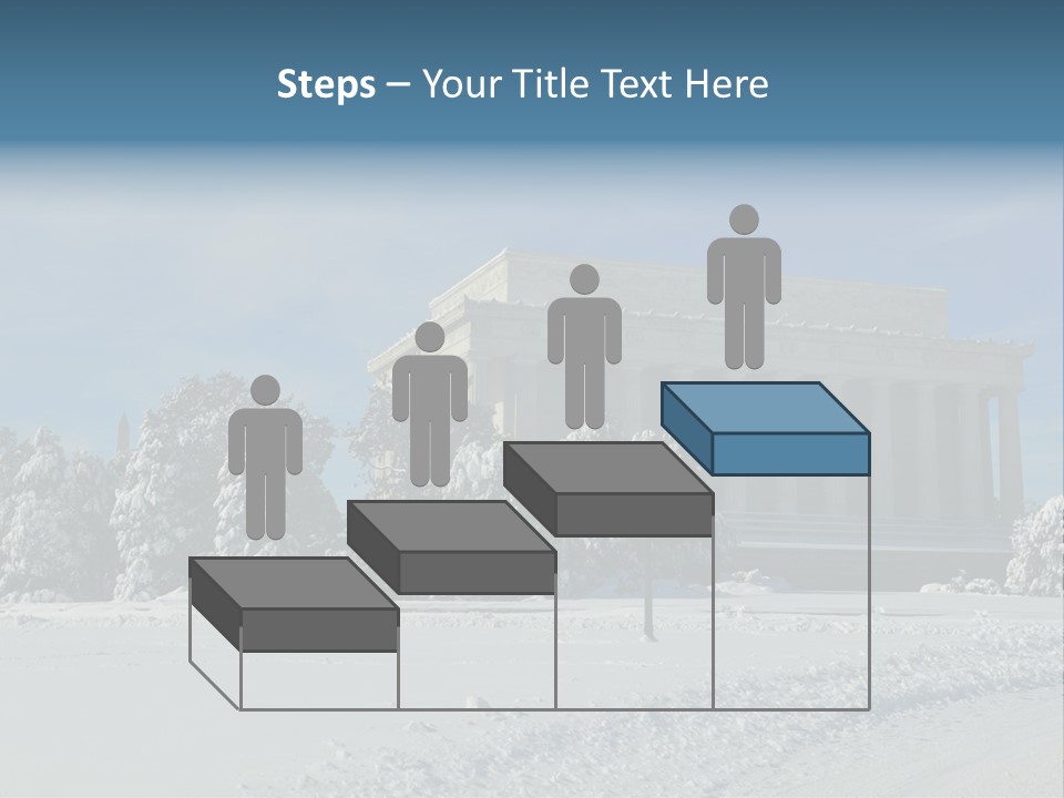 White Snow Washington PowerPoint Template