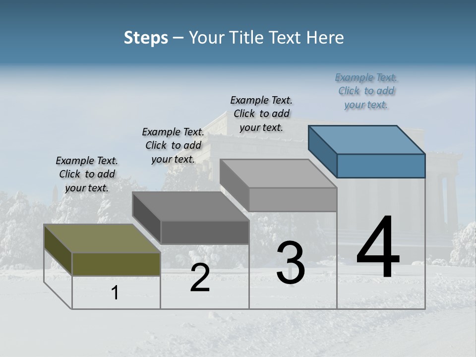 White Snow Washington PowerPoint Template