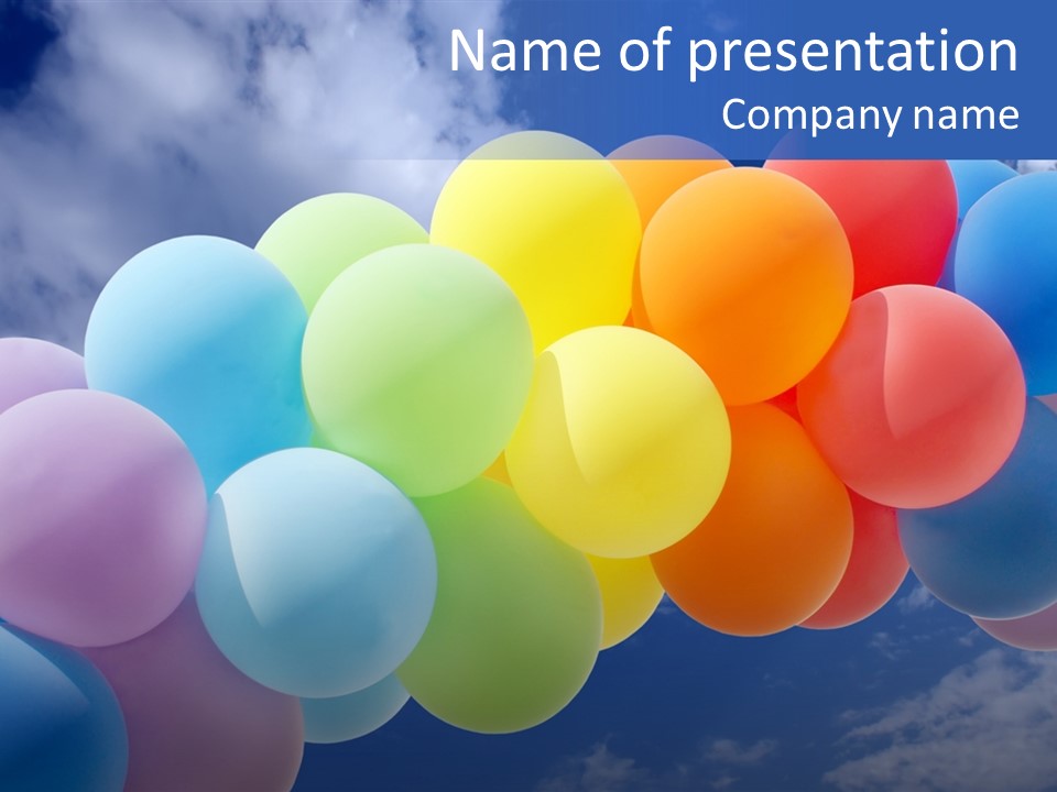 Holiday Helium Balloon PowerPoint Template