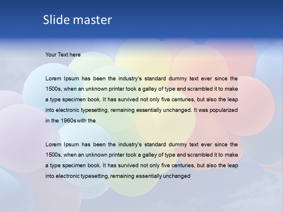 Holiday Helium Balloon PowerPoint Template