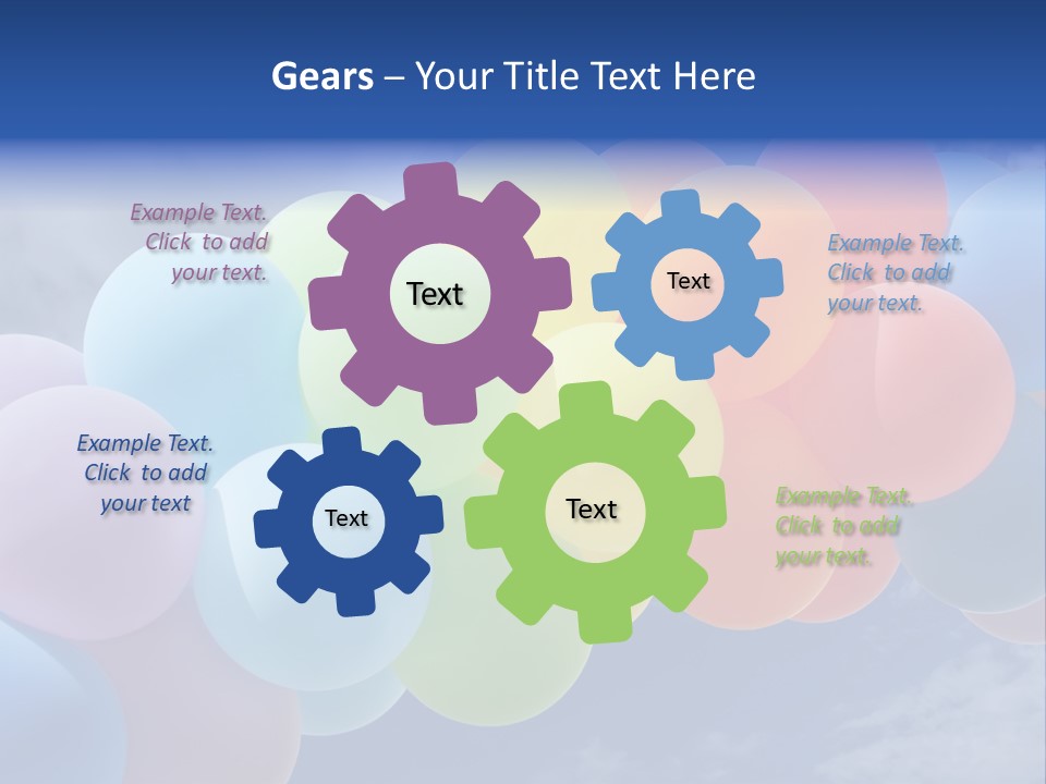 Holiday Helium Balloon PowerPoint Template