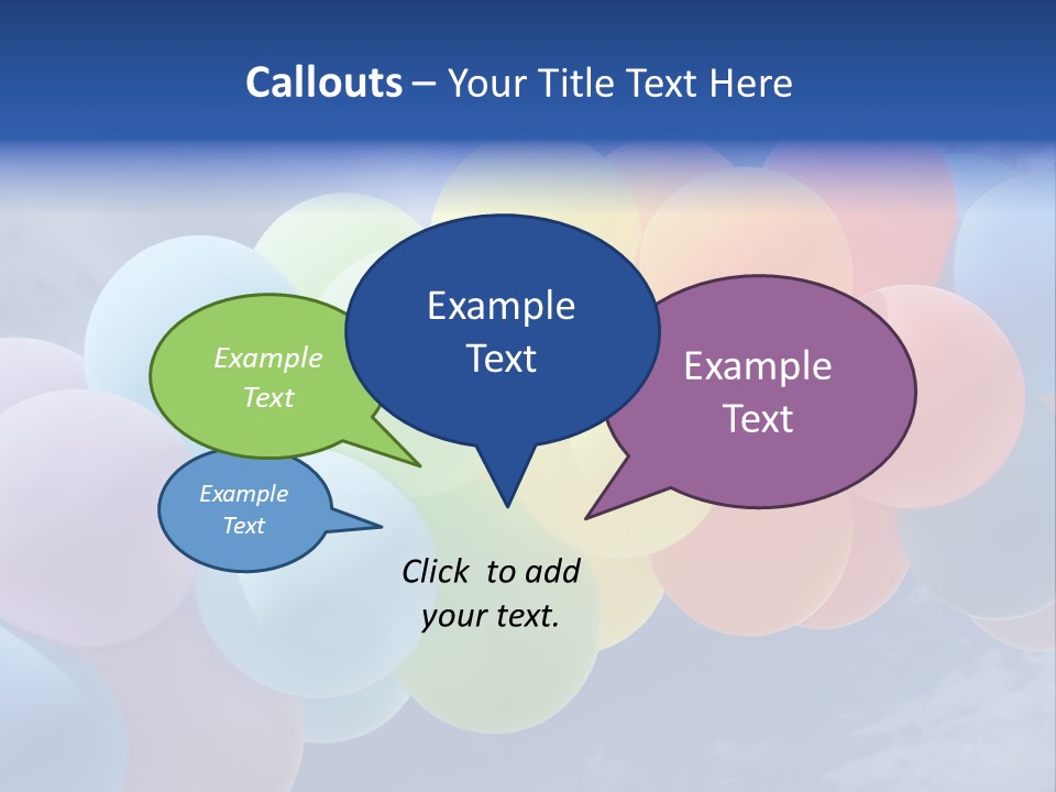 Holiday Helium Balloon PowerPoint Template