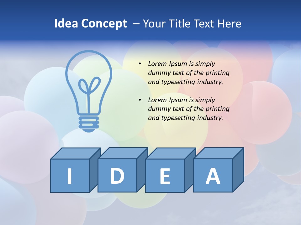 Holiday Helium Balloon PowerPoint Template