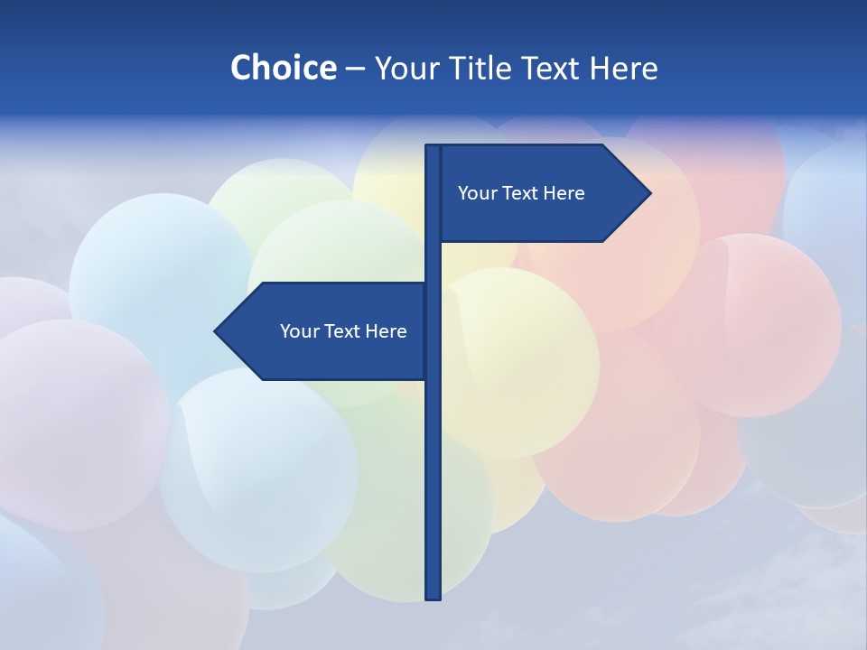 Holiday Helium Balloon PowerPoint Template