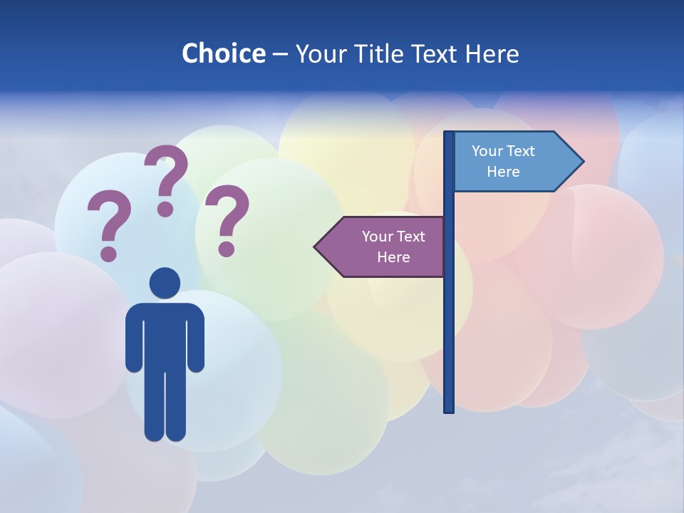 Holiday Helium Balloon PowerPoint Template