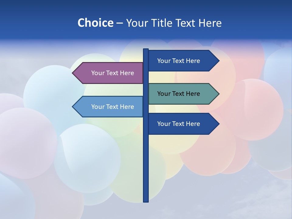 Holiday Helium Balloon PowerPoint Template