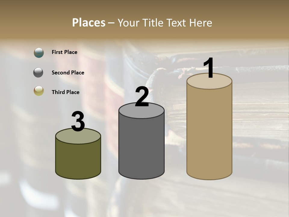 A Bunch Of Books That Are Sitting On A Table PowerPoint Template