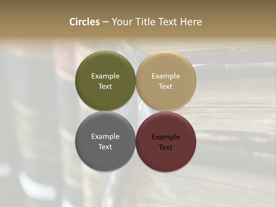 A Bunch Of Books That Are Sitting On A Table PowerPoint Template