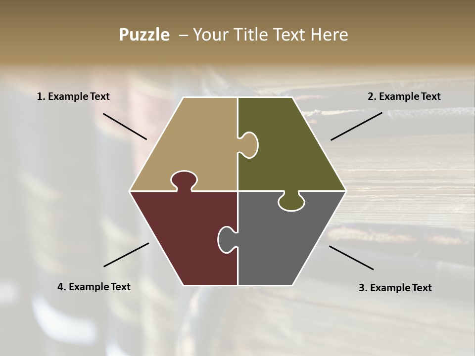 A Bunch Of Books That Are Sitting On A Table PowerPoint Template