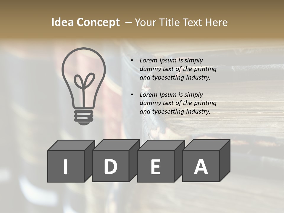 A Bunch Of Books That Are Sitting On A Table PowerPoint Template