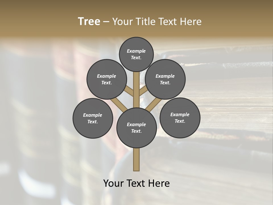A Bunch Of Books That Are Sitting On A Table PowerPoint Template