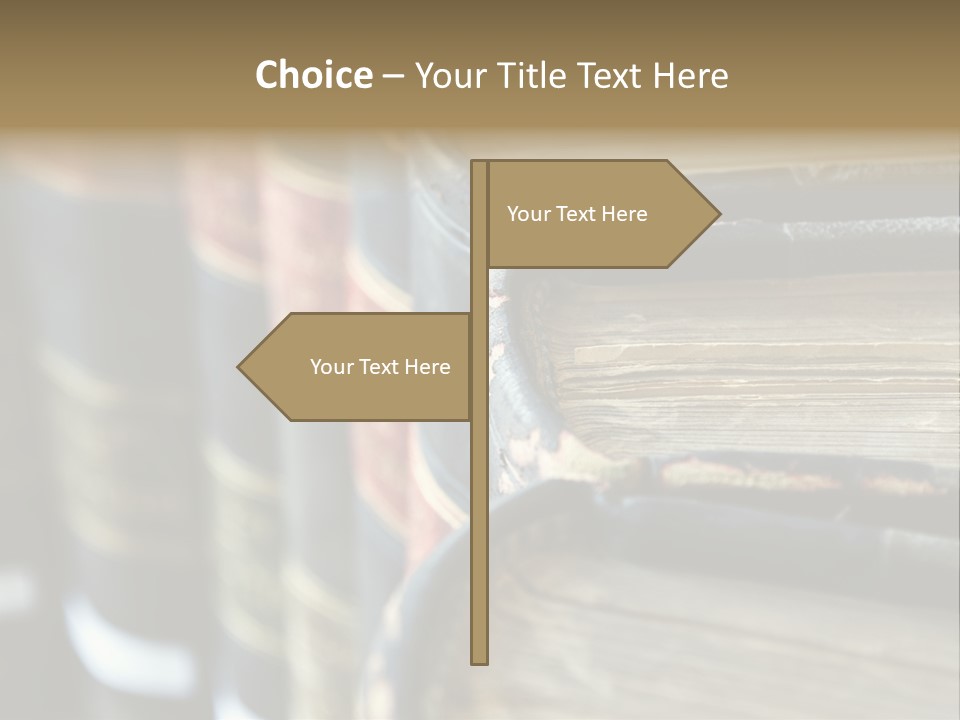 A Bunch Of Books That Are Sitting On A Table PowerPoint Template