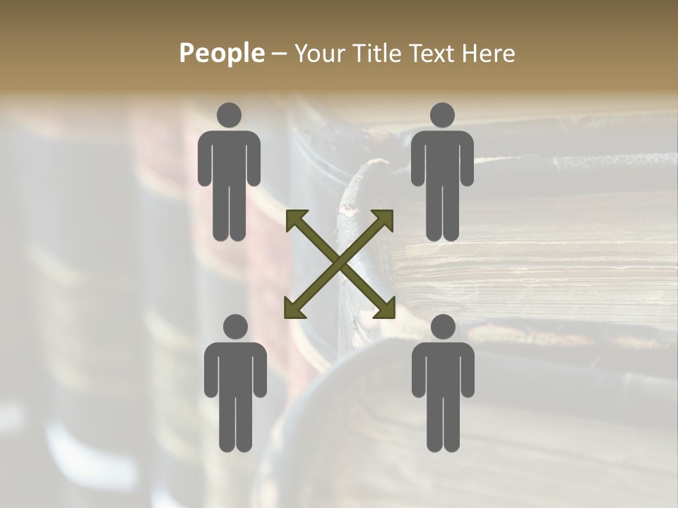 A Bunch Of Books That Are Sitting On A Table PowerPoint Template