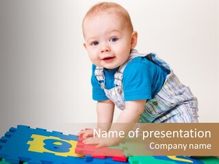 Kid Cute Crawling PowerPoint Template