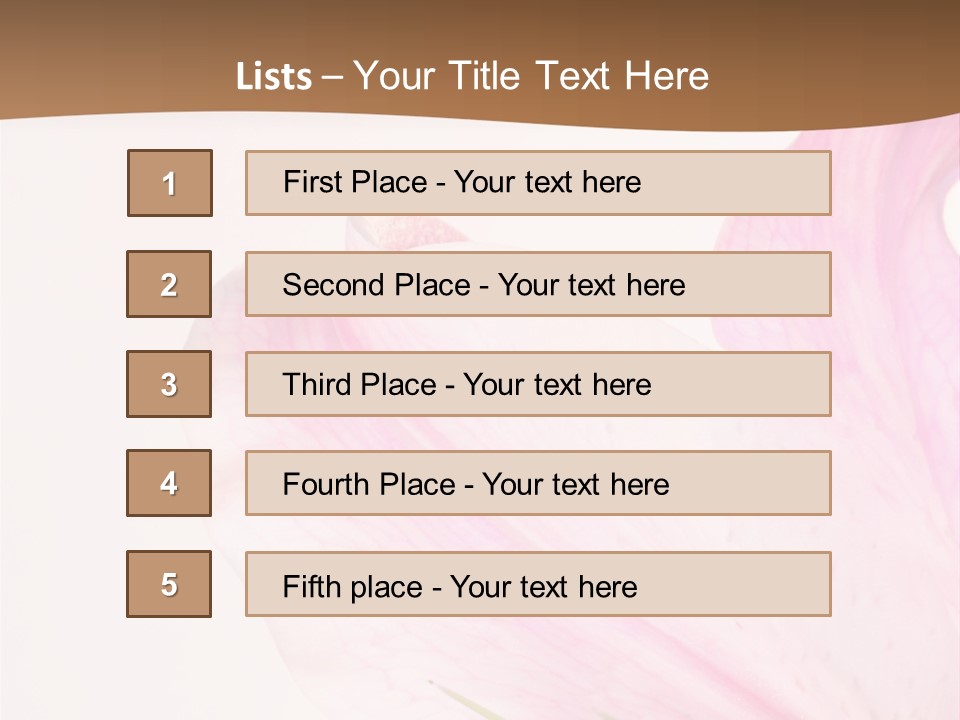 Beautiful Lilium Rose PowerPoint Template