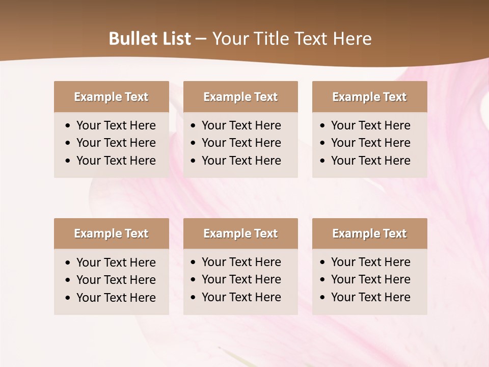 Beautiful Lilium Rose PowerPoint Template