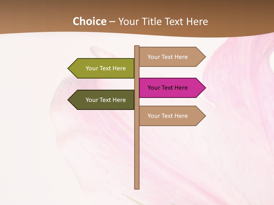 Beautiful Lilium Rose PowerPoint Template
