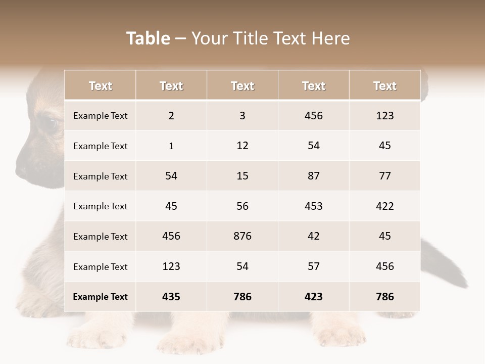 Undercoat Pedigree Cut PowerPoint Template