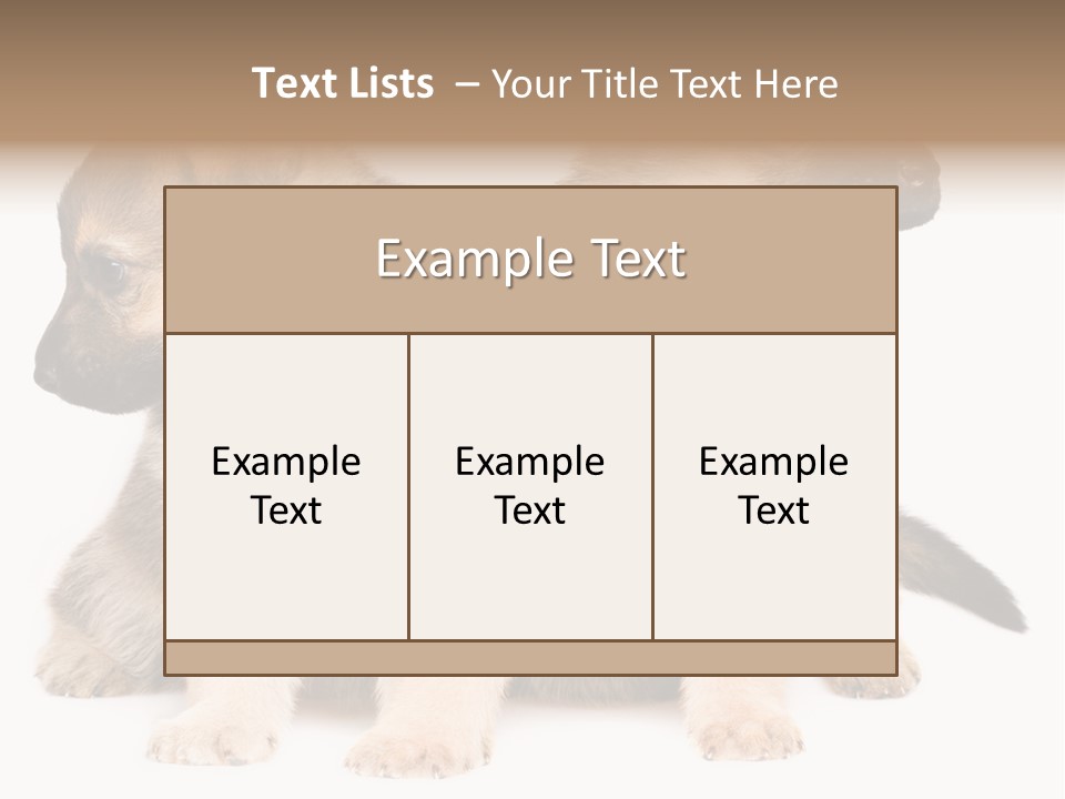 Undercoat Pedigree Cut PowerPoint Template