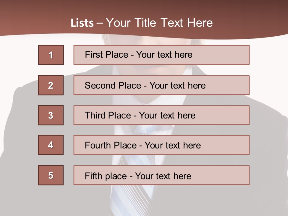 Leadership Achievement Tie PowerPoint Template