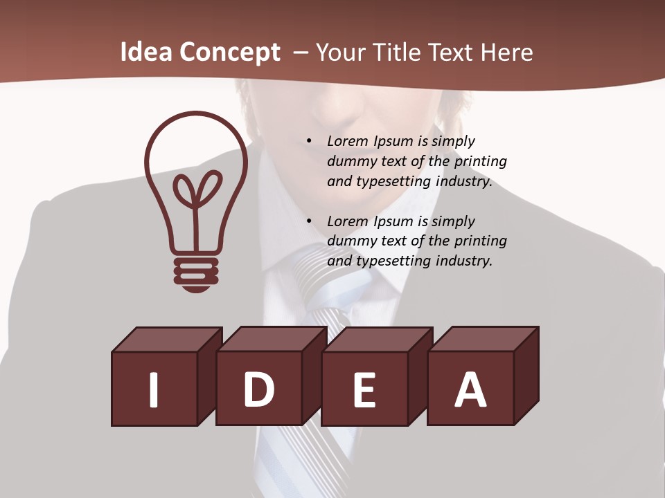 Leadership Achievement Tie PowerPoint Template