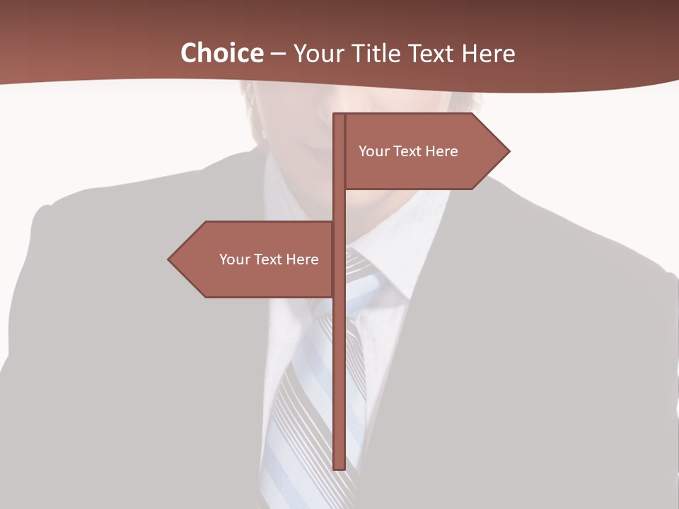 Leadership Achievement Tie PowerPoint Template