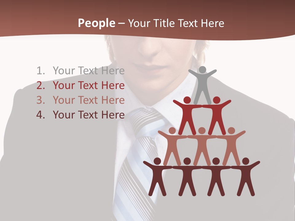 Leadership Achievement Tie PowerPoint Template