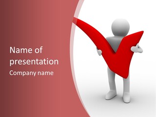 Check Isolated Confirmation PowerPoint Template