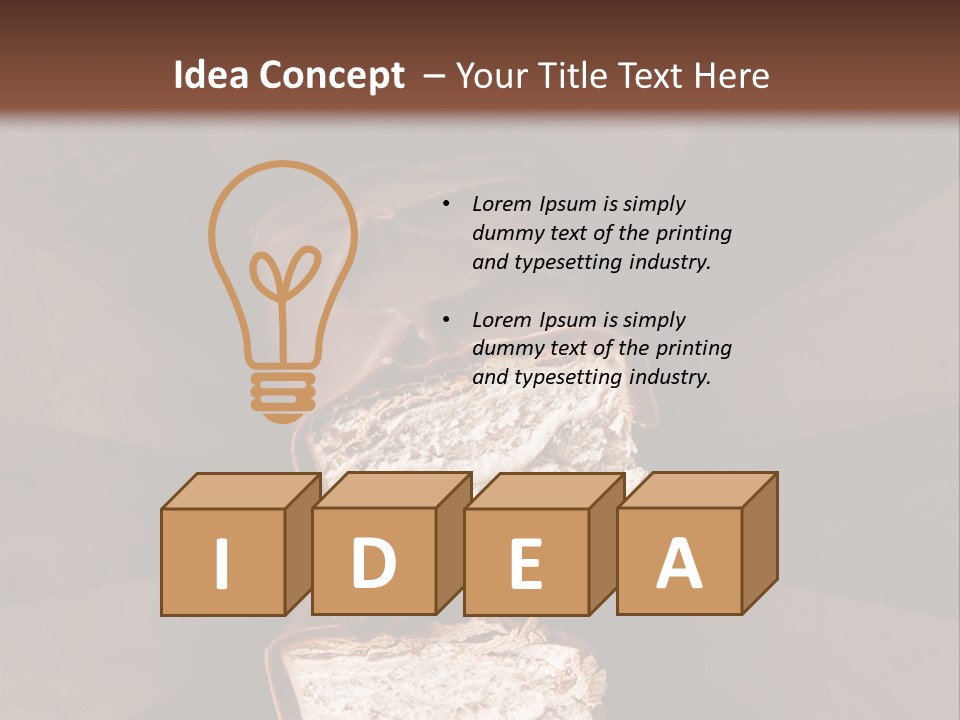 Shape Chocolate Bar PowerPoint Template