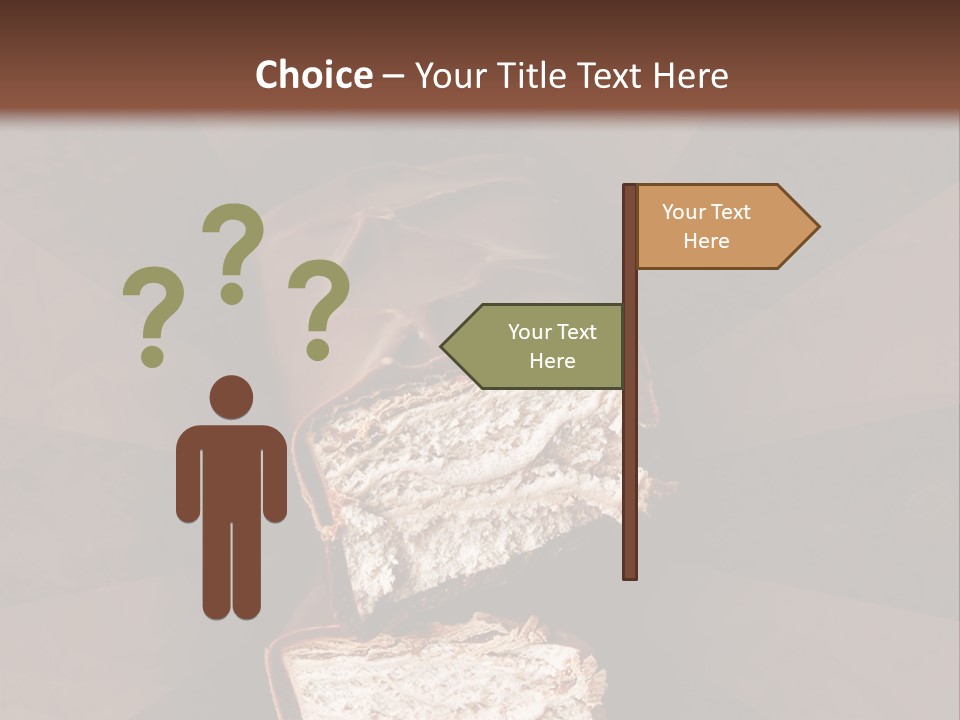 Shape Chocolate Bar PowerPoint Template