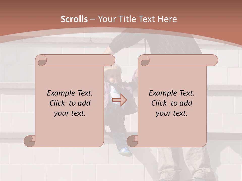 Dressed Hold Toddle PowerPoint Template